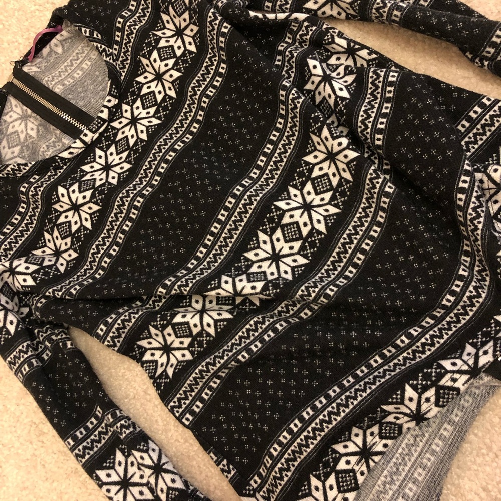 AQUA snowflake design long sleeve tee